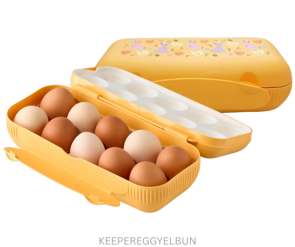 Tupperware Egg Keeper - Yellow Bunny