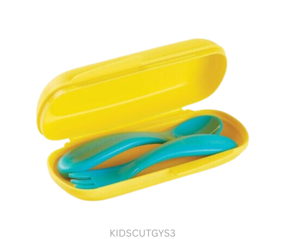 Tupperware Kids Toddler Cutlery Set - Green/Yellow