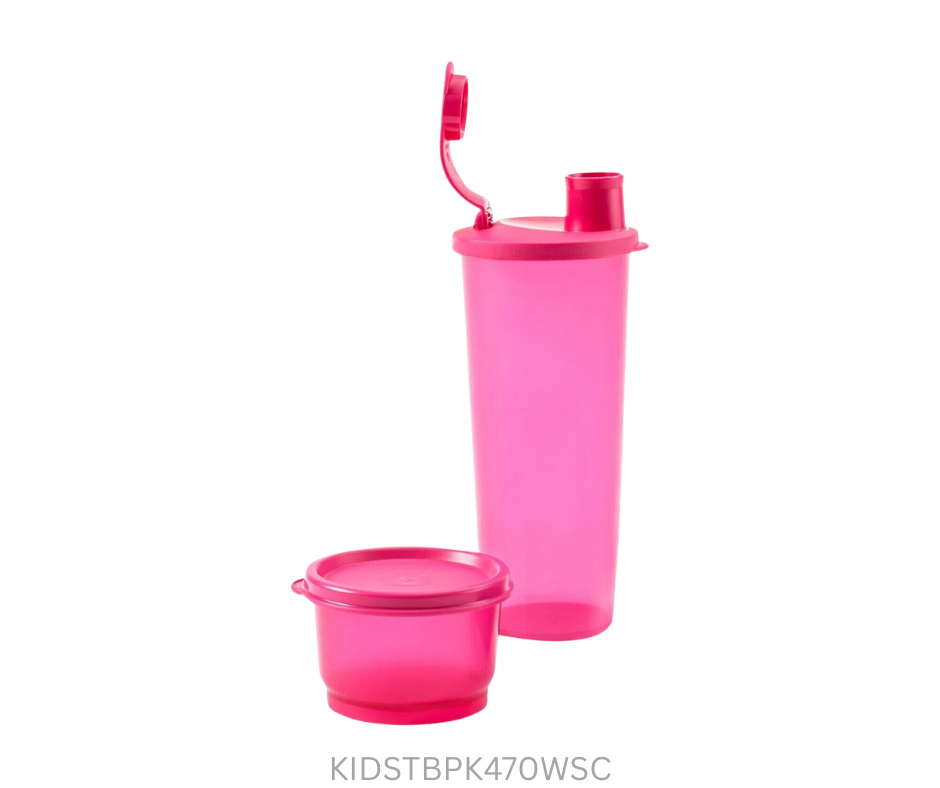 Tupperware Kids Tumbler - Pink with Snack Cup - 470ml