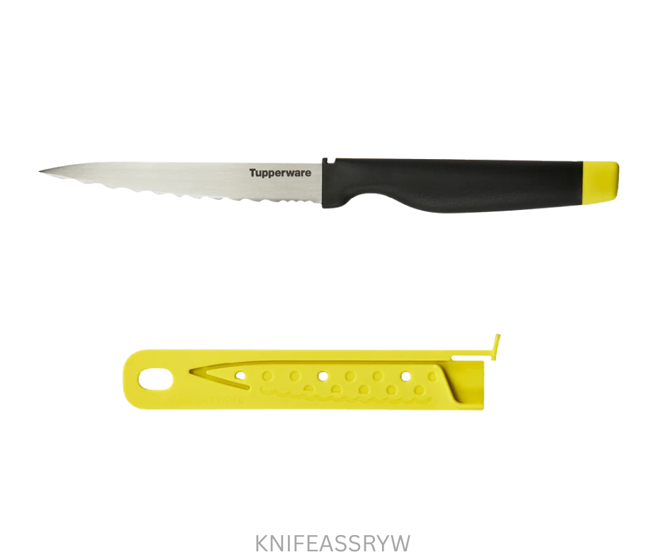 Tupperware Knife A Series - Serrated - Yellow
