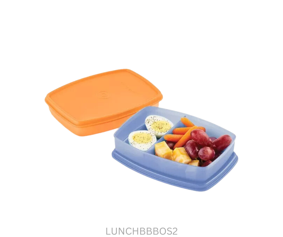 Tupperware Bento Box Junior - Blue Orange - Set of 2
