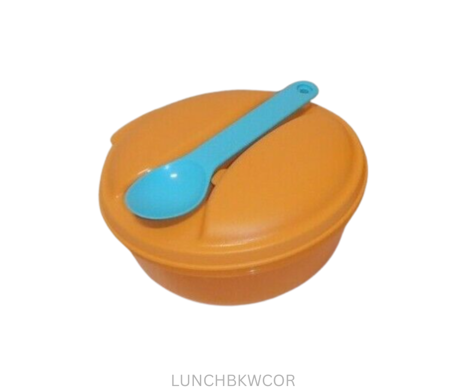 Tupperware Breakfast Bowl with Cutlery - Orange