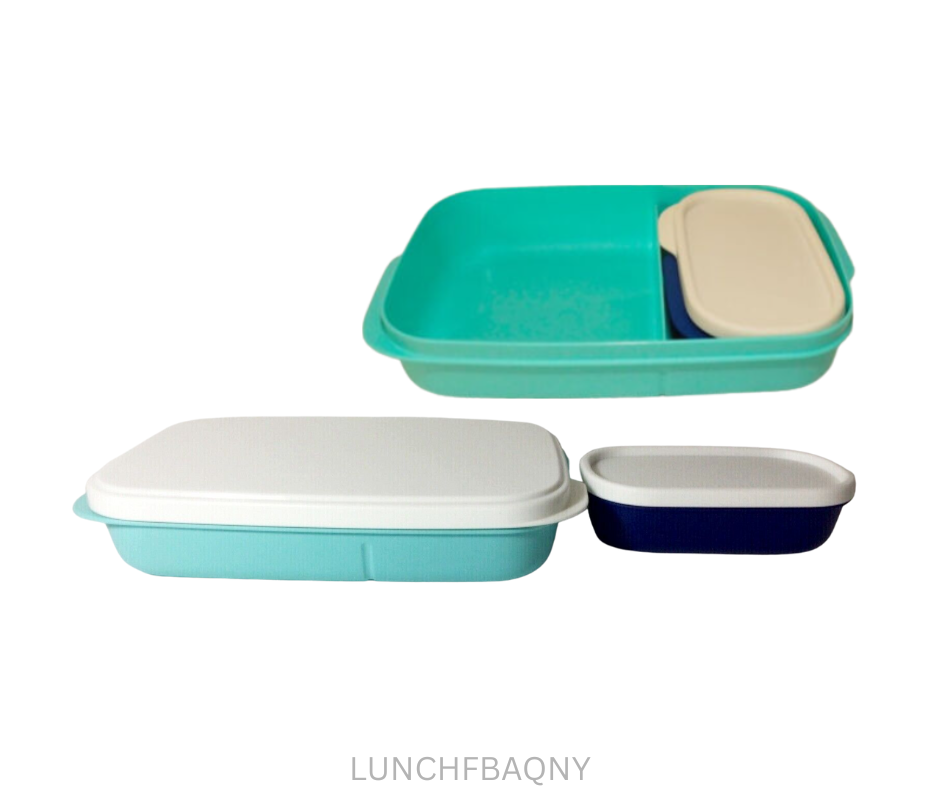 Tupperware Lunch Box Set - Aqua Navy