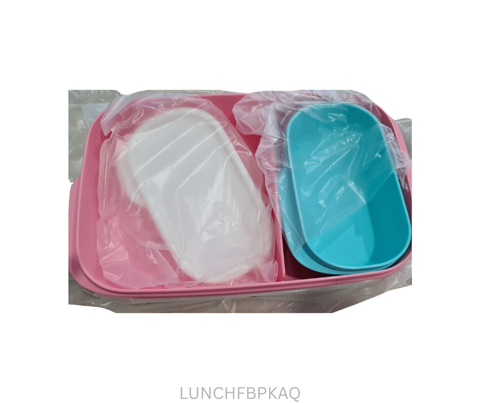 Tupperware Lunch Box Set - Pink Aqua