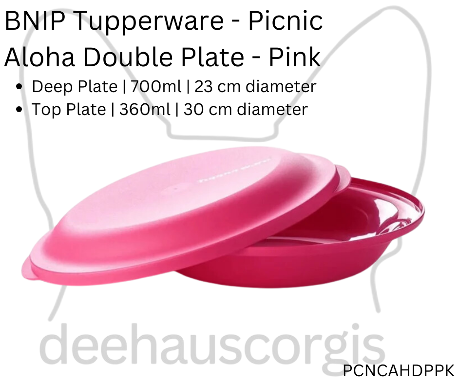 Tupperware Aloha Double Plate - Pink