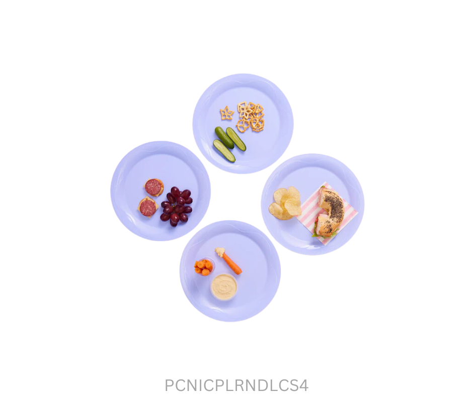 Tupperware Picnic Open House - Plates Round Lilac - Set of 4