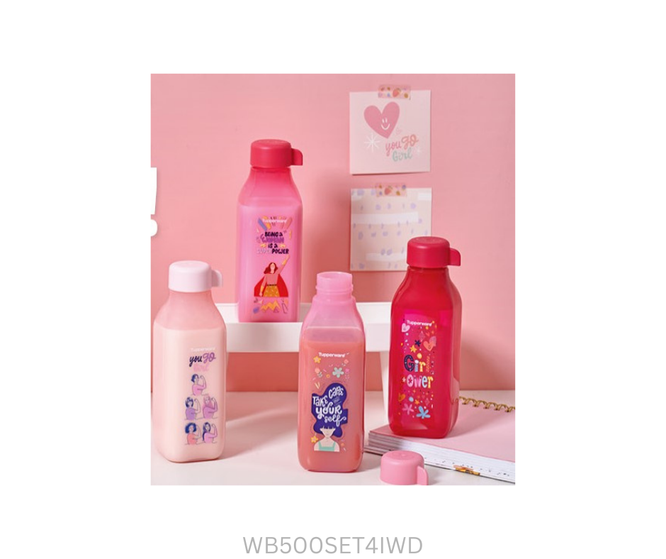 Tupperware Water Bottle Set - 500ml x 4 - IWD