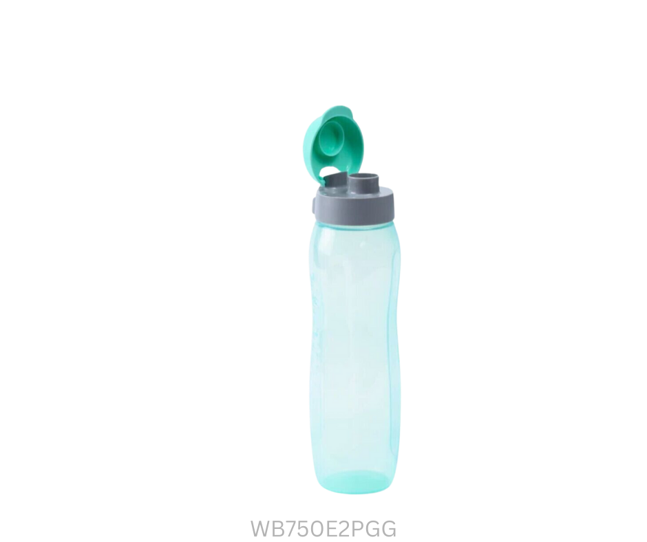 Tupperware Water Bottle 750ml Eco II - Pale Green/Grey
