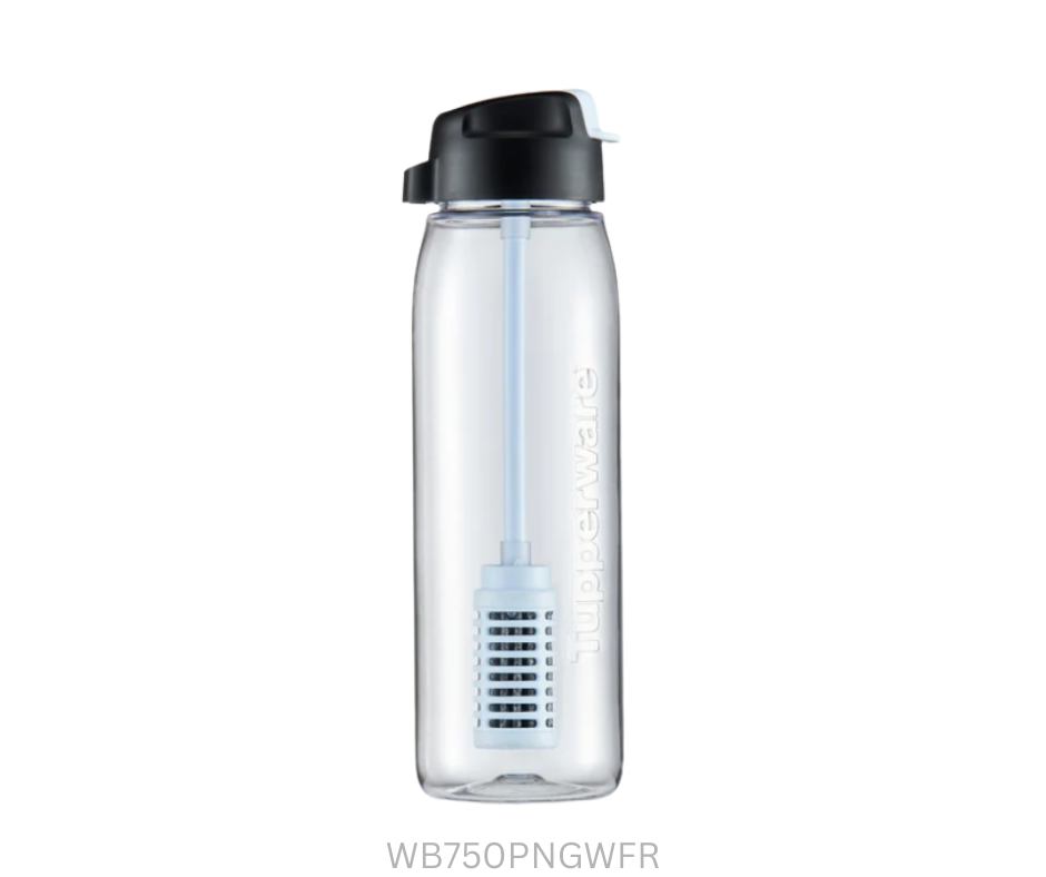 Tupperware Water Bottle - 750ml Pure and Go - With Filter